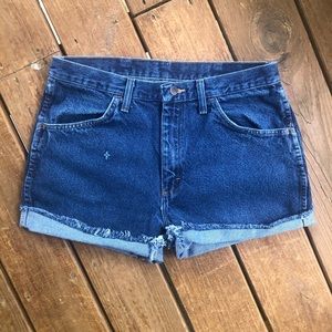 Rustler High Waist Vintage Denim Short Cutoffs 8